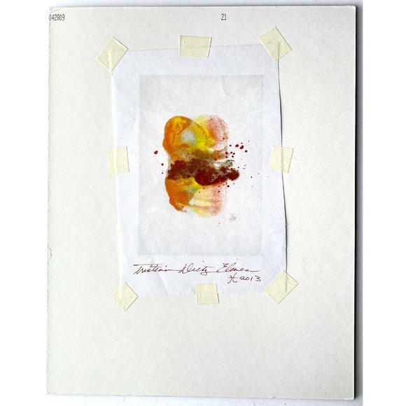 Original Art ‘Embrace’ Encaustic Wax Painting Matted 14”x11" Frame Ready - Picture 5 of 5